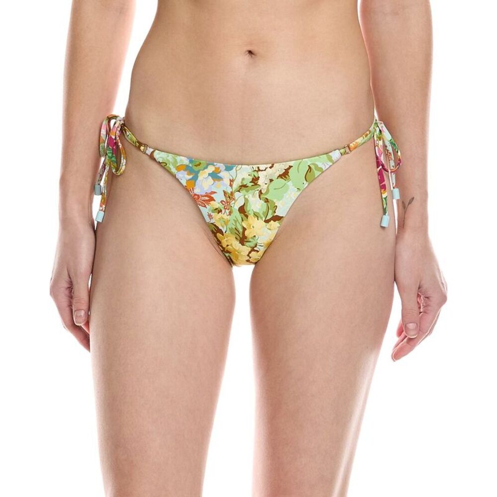 Monte And Lou Womens  Reversible Tie Side Bikini Bottom, Green